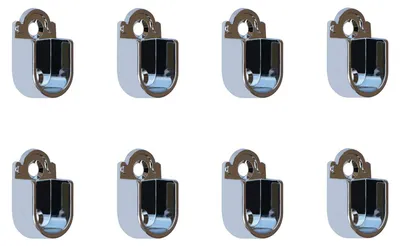 Imagen del producto de Barra para colgar ropa, aleación de zinc, 37 mm, para montaje en pared, con 8 soportes, ideal para armarios