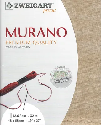 Obrázok produktu pre Počítacia látka MURANO Zweigart Precut 32 ct. 3984 Farba 3009 Vintage moka, vyšívacia látka na vyšívanie 48x68 cm