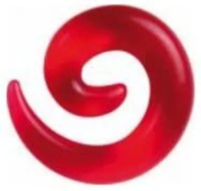 Produktbild von Ohr Dehnung Spirale Expander Acryl UV Transparent - 1807.Rot.6.mm