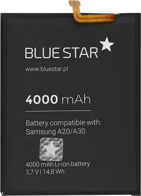 Produktbild von Blue Star, Ersatz-Akku (4000mAh, Li-Ion) für Samsung Galaxy A30 / Galaxy A30s / Galaxy A50, Schwarz