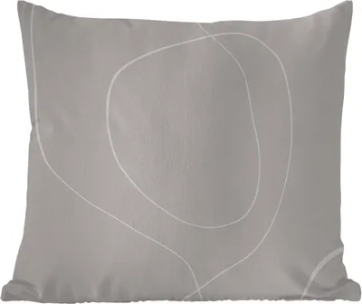 Produktbild von MuchoWow® Outdoor Kissen - Linienkunst - Abstrakt - Pastell - 45x45 cm - Wetterfest - Lounge Kissen - Fotokissen - Dekoratives Kissen