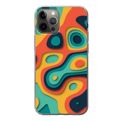 Produktbild von MuchoWow® Handyhülle Schutzhülle Hülle für iPhone 12 Pro Kreis - Muster - Farben Silikon Softcase Handy Hülle - Abdeckung