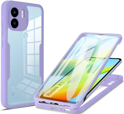 Produktbild von 360° Grad Hülle Xiaomi Redmi A1 /A2 Rundum vollschutz Integriertem Displayschutz Lila