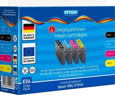 Produktbild von Druckerptronen für Epson Expression Home XP-30/XP-30/XP-102/XP-202 ... / 4er Set