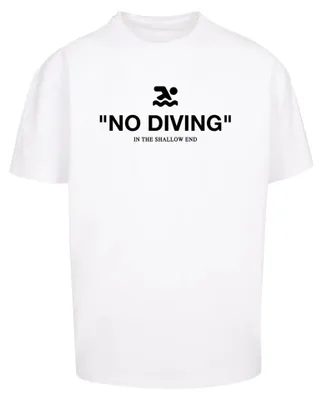Image de Mister Tee - T-shirt pour hommes "No Diving", coupe ample, modèle TN2377 (M) (blanc)