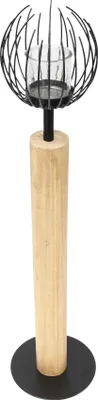 Produktbild von Windlichtsäule Kugel Holz & Metall 85cm