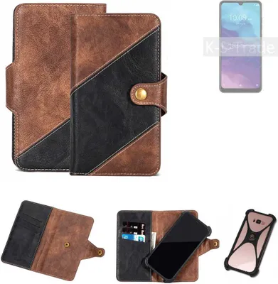 Produktbild von K-S-Trade Handyhülle Schutzhülle Bookstyle Case kompatibel mit ZTE Blade A7 2020 Klapphülle Cover Hülle Schutztasche 1x