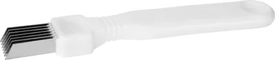 Produktbild von Krumble Gewürzschneider mit 7 Klingen - Gewürzschneider - Gemüseschneider - Kräuter - Aufhängbar - Kunststoff - Edelstahl - 16 x 2,5 x 1,5 cm (LxBxH) - Weiß und Silber