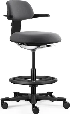 Produktbild von hjh OFFICE Arbeitsstuhl TOP WORK 40 Drehstuhl mit Armlehnen Stoff