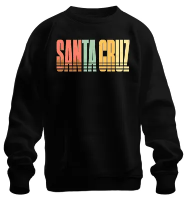 Imagen del producto de Sudadera retro vintage de Santa Cruz, estilo californiano, para surf y playa, color , talla S