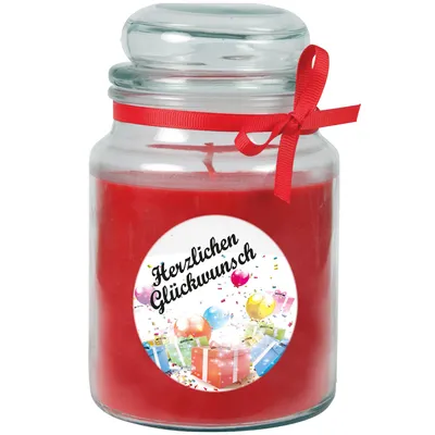 Immagine prodotto di Candela profumata in barattolo rosa – Regali di compleanno, barattolo grande con coperchio, durata di combustione di circa 110 ore, decorazione regalo