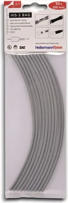 Immagine prodotto di HELLERMANNTYTON Tubo termorestringente, 308-30313, 3:1, HIS-3 3/, grigio, 10 x á 20 cm