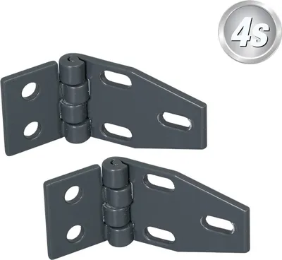 Produktbild von Alu Zauntragprofilhalter Winkel Set beweglich - Farbe: anthrazit, Stück: 2