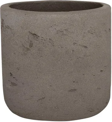 Productafbeelding van Keramische plantenpot - Bruin - Diameter 32 cm, hoogte 31 cm - Opening 30 cm