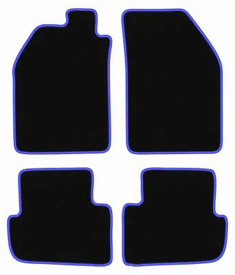 Immagine prodotto di Tappetini in moquette per Saab 9000 1984-1991 (berlina) – set 4 pezzi, nero/blu, su misura – Wielganizator CARLUX