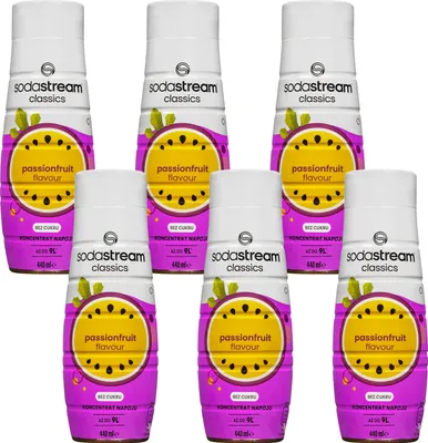 Image de SodaStream Fruit de la Passion Zero Sirop 440ml, 6 pièces