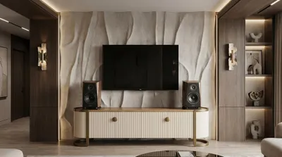 Image de Meuble TV en bois, commode pour télévision, console TV élégante, meubles pour salon