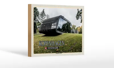 Produktbild von Holzschild Reise 18x12 cm Kopenhagen Dänemark Ordrupgaard