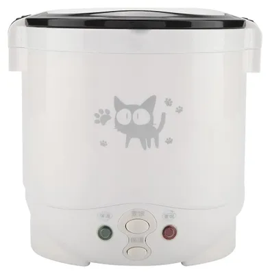 Mini-Reiskocher 1 l, 12 V, tragbar, Antihaft, Warmhaltefunktion, Grün