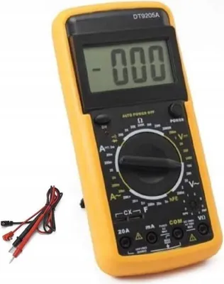 Productafbeelding van Multimeter DT9205A – Digitaal met LCD Scherm | 1000V DC/AC, hFE, Continuïteit | Werkplaats en Thuis