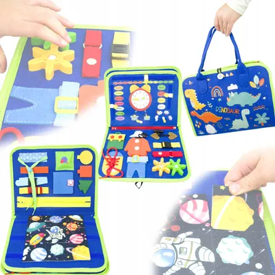 Obrázek produktu pro Lt520 Manipulační Tabule Dinosaurus Montessori 3D Senzorická Kniha