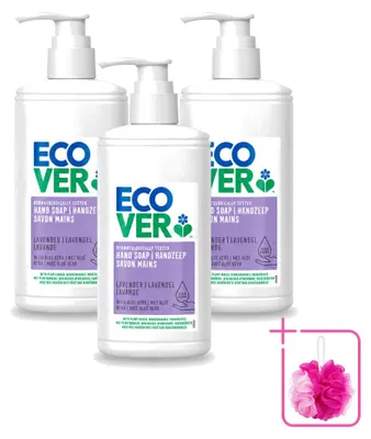 Produktbild von 3 x Ecover Handseife - Lavendel & Aloe Vera - 250 ml - Sparpackung - 3 Stücke