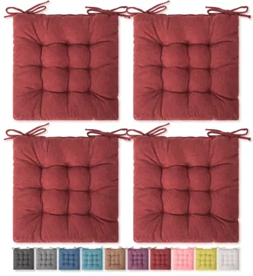 Image de Omgoods - Lot de 4 coussins de siège pour chaises - Coussins de siège confortables pour l'intérieur et l'extérieur