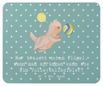 Produktbild von Mr. & Mrs. Panda Mouse Pad Volleyball Sprung - Meeresbrise - Geschenk, Punkte, pc mauspad, Teamarbeit, mousematte, Wettkampfsport, springen, Teamsport, Sportler Geschenke