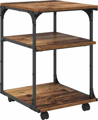 Obrázek produktu pro vidaXL Stojan na tiskárnu z regenerovaného dřeva 43 x 48 x 64 cm materiál na bázi dřeva