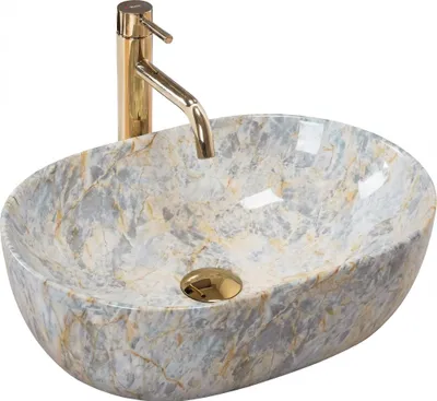 Immagine prodotto di Lavabo Da Appoggio Rea Amelia Rustrstone 48 Beige
