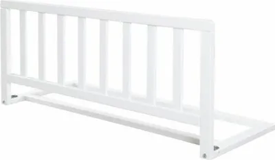 Obrázek produktu pro roba zábrana na postel 90 cm dlouhá, z masivního dřeva, bezpečná ochrana proti pádu pro děti od 18 měsíců, výška 38 cm, skládací s extra bezpečnostní pojistkou, bílá barva