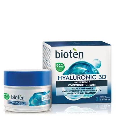 Zdjęcie produktu dla Bioten Hyaluronic 3D Przeciwzmarszczkowy krem na noc - 50 ml