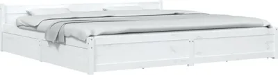 Produktbild von vidaXL Bett mit Schubladen Weiß 180x200 cm