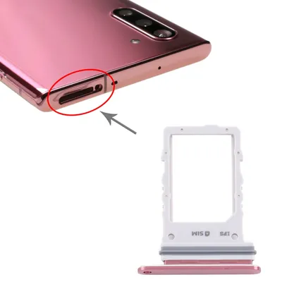 Produktbild von Sim Karten Halter für Samsung Galaxy Note 10 5G Pink Card Tray SD Ersatz Teil