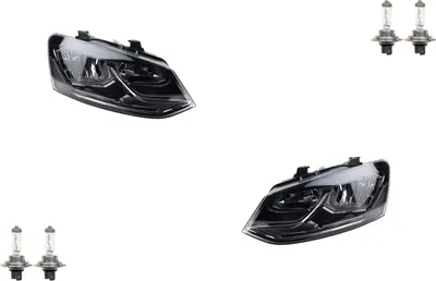 Produktbild von Scheinwerfer passend für VW Polo 09 6R 04/14- mit H7 H7 Set Links Rechts 6C1941005 6C1941005B 6C1941006 6C1941006B Johns