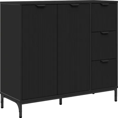 Immagine prodotto di Credenza nera 89,5 x 33 x 82 cm materiale in legno