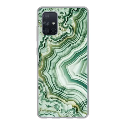 Produktbild von MuchoWow® Handyhülle Schutzhülle Hülle für Samsung Galaxy A51 Natursteine - Grün - Gesteine und Mineralien Silikon Softcase Handy Hülle - Schutzabdeckung