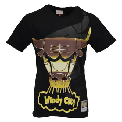 Zdjęcie produktu dla Mitchell & Ness Tshirts Nba Chicago Bulls, TCRW1260CBUYYPPPBLCK, Größe: 183