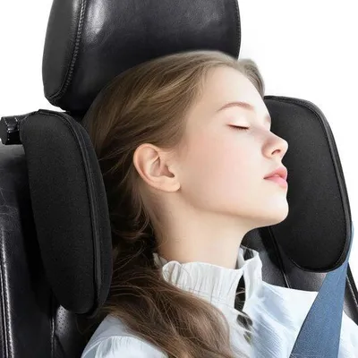 Imagen del producto de Reposacabezas de seguridad para niños, ajustable 360°, color , accesorio para coche, reposacabezas ergonómico