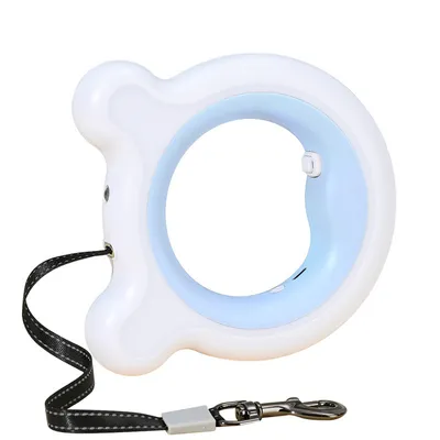 Produktbild von LED-Hundeleine Flexible Einziehbare Hundeleine Blinkende Haustier-Leine für Kleine und Mittelgroße Hunde Maximales Gewicht Bis 90kg Blau