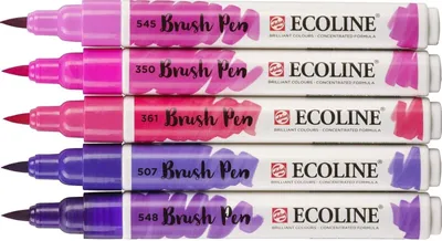 Obrázek produktu pro Talens 11509910, 5 kusů, Růžová, Fialová, Vícebarevný, Kulatý, Inkoust na vodní bázi, Blistr