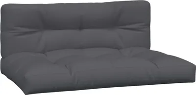 Image de vidaXL Coussin pour palette 2 pcs. tissu anthracite