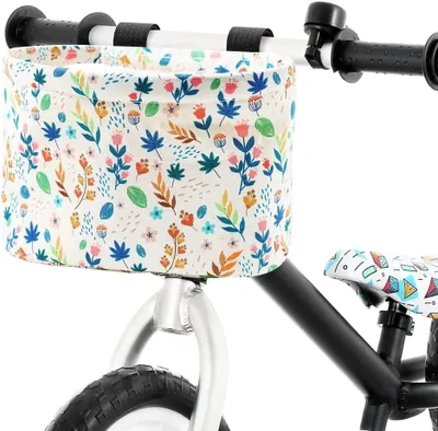Immagine prodotto di Cestino per biciclette per bambini, con copertura impermeabile, adatto per biciclette per bambini, monopattini e tricicli
