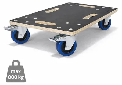 Produktbild von Rollbrett Möbelroller 60 x 80 cm aus Multiplex mit Feststellbremsen Tragkraft 800 kg