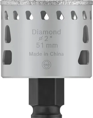 Obrázek produktu pro Bosch 2 608 901 562, Samostarný, Vrtačka, Měkké keramické obklady, Kámen, Taška, Černá, Šedá, Šestihranná stopka vrtáku, 4 cm