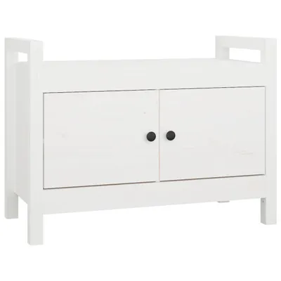 Obrázek produktu pro Lavice do předsíně bílá 80 x 40 x 60 cm masivní borovice