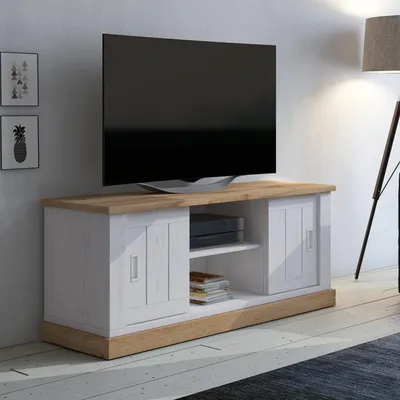 Image de Mesola - Meuble TV, 45x46x60h cm Blanc Chêne, une Étagère