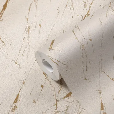 Produktbild von Vliestapete Steintapete Beige Gold Steinoptik 393364 Mustertapete Elements II