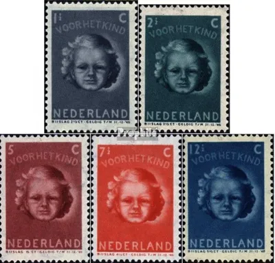 Produktbild von Briefmarken Niederlande 1945 Mi 444-448 (kompl.Ausg.) postfrisch Wohlfahrtsmarken