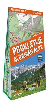 Obrázok produktu pre Prokletije i Durmitor Alpy Albanii i Czarnogóry laminowana mapa trekkingowa 1:65 000